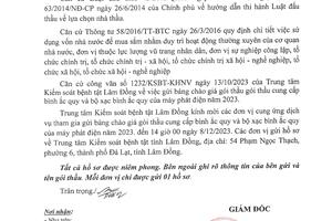 THÔNG BÁO GIA HẠN THỜI GIAN GỬI BẢNG CHÀO GIÁ GÓI THẦU CUNG CẤP BÌNH ẮC QUY VÀ BỘ XẠC BÌNH ẮC QUY CỦA MÁY PHÁT ĐIỆN NĂM 2023