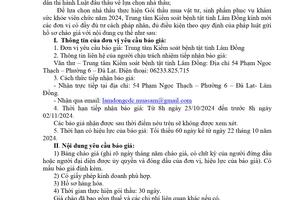 Thông báo gửi bảng báo giá gói thầu mua vật tư, sinh phẩm phục vụ khám sức khỏe viên chức năm 2024