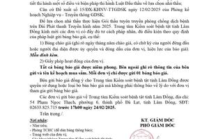 Gửi hồ sơ chào giá Gói thầu tuyênh truyền phòng chống dịch bệnh trên Đài Phát Thanh Truyền hình