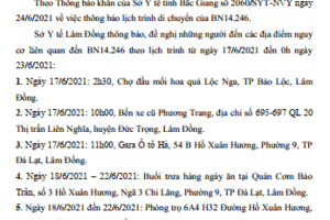 THÔNG BÁO KHẨN SỐ 01