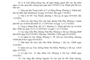 THÔNG BÁO KHẨN SỐ 54 về việc tìm người có mặt tại các địa điểm nguy cơ liên quan đến trường hợp mắc COVID-19