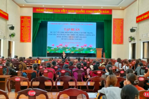 Tập huấn triển khai dự án 7 về chăm sóc sức khỏe nhân dân, nâng cao thể trạng, tầm vóc người dân tộc thiểu số; phòng chống suy dinh dưỡng trẻ em trên địa bàn huyện Lâm Hà năm 2023