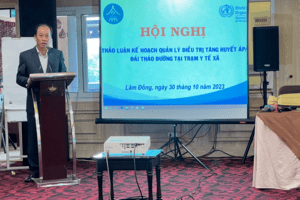 HỘI NGHỊ - TẬP HUẤN VỀ TĂNG CƯỜNG QUẢN LÝ, ĐIỀU TRỊ BỆNH TĂNG HUYẾT ÁP, ĐÁI THÁO ĐƯỜNG TẠI TRẠM Y TẾ XÃ