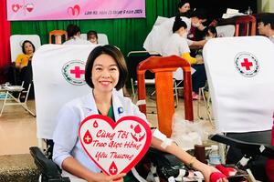 Hội chữ thập đỏ Lâm Hà tổ chức hiến máu tình nguyện