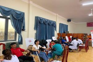HỘI CHỮ THẬP ĐỎ HUYỆN DI LINH TỔ CHỨC NGÀY HỘI HIẾN MÁU TÌNH NGUYỆN