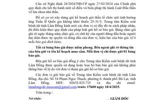Thông báo Gửi hồ sơ chào giá Gói thầu tổ chức mít tinh hưởng ứng Tuần lễ Quốc gia không khói thuốc 25-21/5