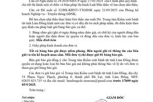 Thông báo Gửi hồ sơ chào giá Gói thầu Sản xuất Dù (mới lần 3)