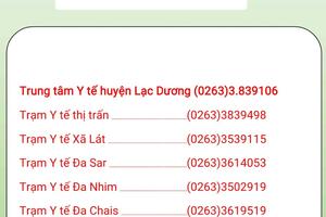 ĐƯỜNG DÂY NÓNG TIẾP NHẬN F0 KHAI BÁO - HUYỆN LẠC DƯƠNG