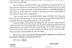 THÔNG BÁO GIA HẠN THỜI GIAN GỬI BẢNG CHÀO GIÁ GÓI THẦU CUNG CẤP THIẾT BỊ HƯỚNG DẪN THOÁT NẠN TRONG TRƯỜNG HỢP XẢY RA SỰ CỐ NĂM 2023