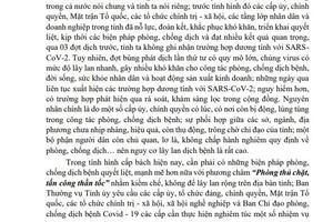 CHỈ THỊ VỀ TĂNG CƯỜNG CÔNG TÁC PHÒNG, CHỐNG DỊCH BỆNH COVID - 19 TRÊN ĐỊA BÀN TỈNH LÂM ĐỒNG