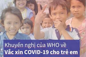 KHUYẾN NGHỊ CỦA WHO VỀ VẮC XIN COVID - 19 CHO TRẺ EM