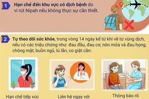 Các biện pháp phòng, chống dịch bệnh do vi rút Nipah