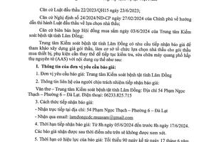 THÔNG BÁO GỬI BẢNG GIÁ GÓI THẦU MUA THIẾT BỊ, PHỤ KIỆN CẦN THAY THẾ ĐỂ TIẾP TỤC KIỂM TRA, SỬA CHỮA MÁY QUANG PHỔ HẤP THỤ NGUYÊN TỬ (AAS) (LẦN 3)