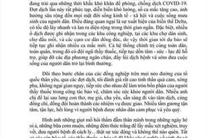 Thư của Bộ trưởng Bộ Y tế gửi cán bộ, công chức, viên chức và người lao động trong ngành y tế