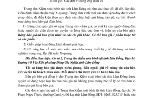 Thông báo Gửi hồ sơ chào giá Gói thầu tháo dỡ,  di dời, lắp đặt, kiểm định, hiệu chuẩn  máy X-quang tại Cơ sở 2 (Lần 2)