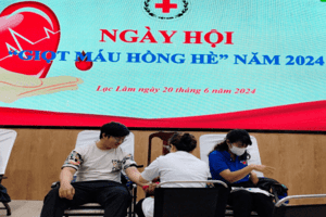 HỘI CHỮ THẬP ĐỎ LÂM ĐỒNG PHỐI HỢP VỚI HỘI CHỮ THẬP ĐỎ HUYỆN ĐƠN DƯƠNG TỔ CHỨC HIẾN MÁU TÌNH NGUYỆN