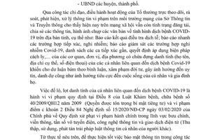 Tăng cường bảo mật thông tin trong công tác soạn thảo, gửi/nhận và xử lý văn bản về tình hình dịch bệnh COVID -19