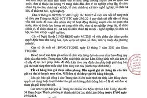 THÔNG BÁO GỬI BẢNG CHÀO GIÁ GÓI THẦU TUYÊN TRUYỀN TRÊN ĐÀI PHÁT THANH TRUYỀN HÌNH LÂM ĐỒNG NĂM 2023