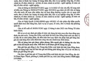 THÔNG BÁO GỬI BẢNG CHÀO GIÁ GÓI THẦU VẬT RẺ MAU HỎNG NĂM 2023 ( LẦN 2)