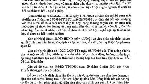 Thông báo gủi bảng chào giá gói thầu phát thông điệp trên sóng truyền hình tỉnh Lâm Đồng về phòng chống tác hại thuốc lá năm 2023