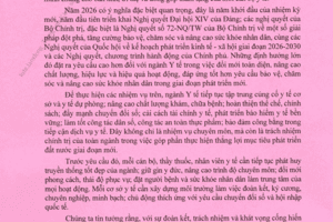 Thân ái gửi cac Thầy thuốc, cán bộ, công chức, viên chức, người lao động ngành Y tế!
