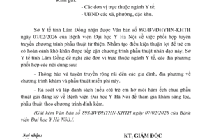 Tuyên truyền chương  trình phẫu thuật từ thiện