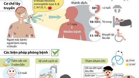 Cảnh giác với bệnh viêm màng não do não mô cầu