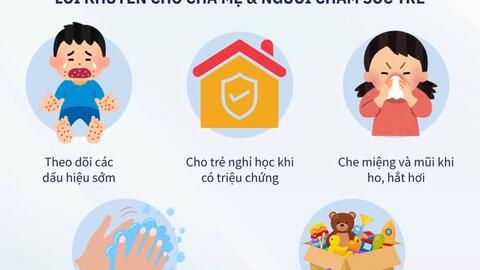 BỆNH TAY CHÂN MIỆNG: LỜI KHUYÊN DÀNH CHO CHA MẸ,  NGƯỜI CHĂM SÓC TRẺ, TRƯỜNG HỌC VÀ CƠ SỞ GIỮ TRẺ