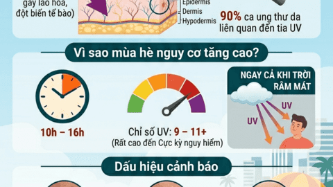 NẮNG NÓNG MÙA HÈ KHIẾN NGUY CƠ UNG THƯ DA TĂNG CAO