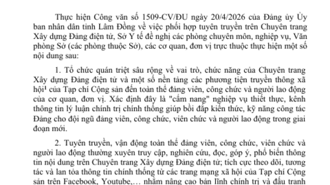 Phối hợp tuyên truyền  trên Chuyên trang Xây dựng Đảng điện tử